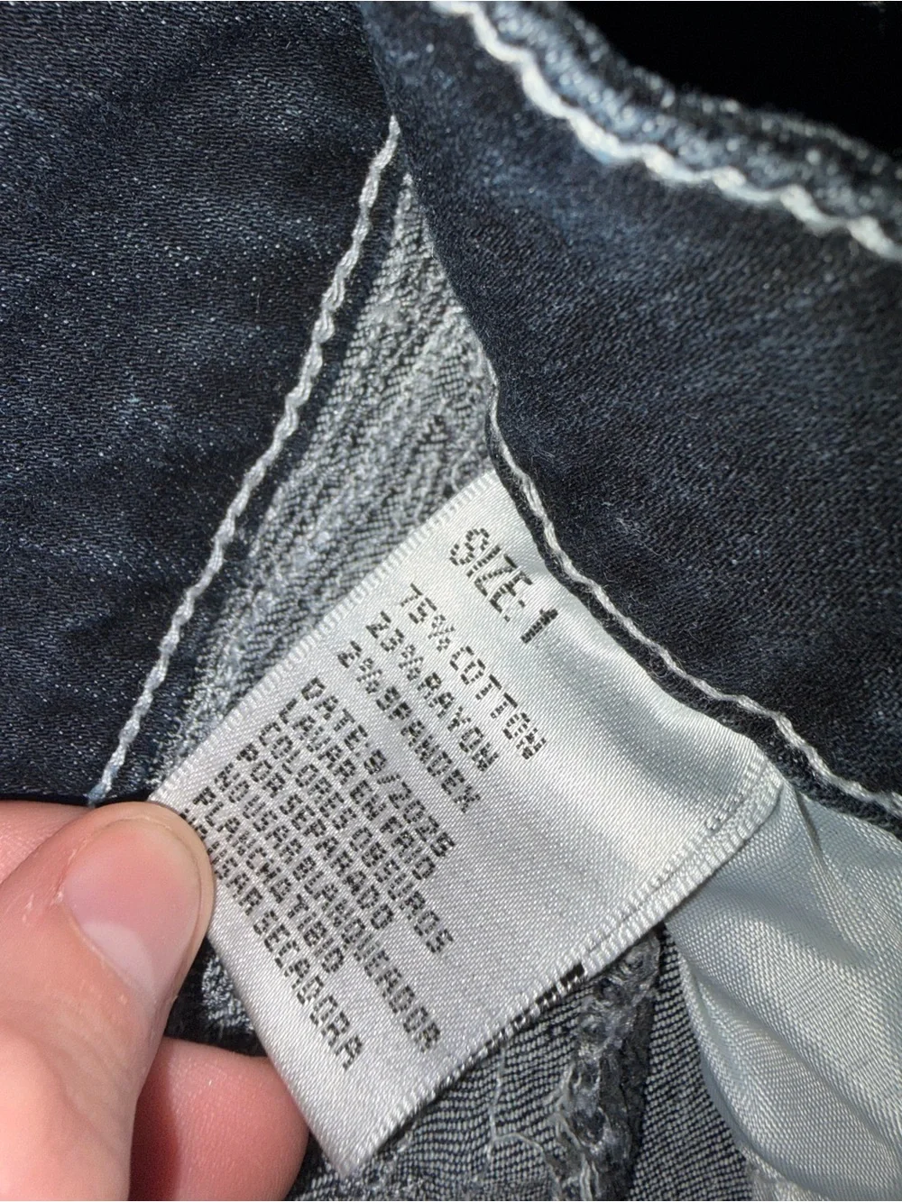 Sky Black Washed Flare Jeans with Faded Detail - Picture 4 of 5